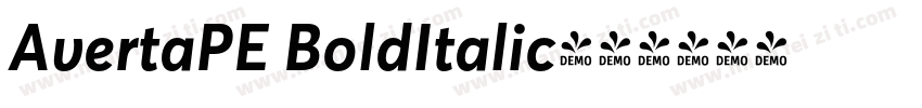 AvertaPE BoldItalic字体转换